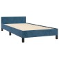 vidaXL Bettgestell mit Kopfteil Dunkelblau 100x200 cm Samt vidaXL Bettgestell mit Kopfteil Dunkelblau 100x200 cm Samt