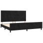 vidaXL Bettgestell mit Kopfteil Schwarz 200x200 cm Samt vidaXL Bettgestell mit Kopfteil Schwarz 200x200 cm Samt