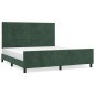 vidaXL Bettgestell mit Kopfteil Dunkelgrün 180x200 cm Samt vidaXL Bettgestell mit Kopfteil Dunkelgrün 180x200 cm Samt