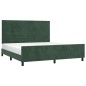 vidaXL Bettgestell mit Kopfteil Dunkelgrün 180x200 cm Samt vidaXL Bettgestell mit Kopfteil Dunkelgrün 180x200 cm Samt