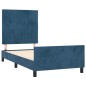 vidaXL Bettgestell mit Kopfteil Dunkelblau 100x200 cm Samt vidaXL Bettgestell mit Kopfteil Dunkelblau 100x200 cm Samt