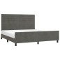 vidaXL Bettgestell mit Kopfteil Dunkelgrau 180x200 cm Samt vidaXL Bettgestell mit Kopfteil Dunkelgrau 180x200 cm Samt
