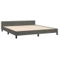 vidaXL Bettgestell mit Kopfteil Dunkelgrau 180x200 cm Samt vidaXL Bettgestell mit Kopfteil Dunkelgrau 180x200 cm Samt