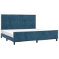 vidaXL Bettgestell mit Kopfteil Dunkelblau 200x200 cm Samt vidaXL Bettgestell mit Kopfteil Dunkelblau 200x200 cm Samt