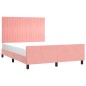 vidaXL Bettgestell mit Kopfteil Rosa 140x200 cm Samt vidaXL Bettgestell mit Kopfteil Rosa 140x200 cm Samt
