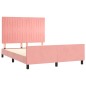 vidaXL Bettgestell mit Kopfteil Rosa 140x200 cm Samt vidaXL Bettgestell mit Kopfteil Rosa 140x200 cm Samt