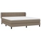 vidaXL Boxspringbett mit Matratze Taupe 180x200 cm Stoff vidaXL Boxspringbett mit Matratze Taupe 180x200 cm Stoff