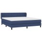 vidaXL Boxspringbett mit Matratze Blau 160x200 cm Stoff vidaXL Boxspringbett mit Matratze Blau 160x200 cm Stoff