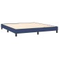 vidaXL Boxspringbett mit Matratze Blau 160x200 cm Stoff vidaXL Boxspringbett mit Matratze Blau 160x200 cm Stoff