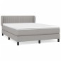 vidaXL Boxspringbett mit Matratze Hellgrau 140x200 cm Stoff vidaXL Boxspringbett mit Matratze Hellgrau 140x200 cm Stoff