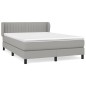 vidaXL Boxspringbett mit Matratze Hellgrau 140x190 cm Stoff vidaXL Boxspringbett mit Matratze Hellgrau 140x190 cm Stoff