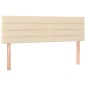 vidaXL Boxspringbett mit Matratze Creme 140x190 cm Stoff vidaXL Boxspringbett mit Matratze Creme 140x190 cm Stoff