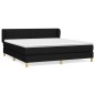 vidaXL Boxspringbett mit Matratze Schwarz 160x200 cm Stoff vidaXL Boxspringbett mit Matratze Schwarz 160x200 cm Stoff