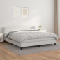 vidaXL Boxspringbett mit Matratze Weiß 160x200 cm Kunstleder vidaXL Boxspringbett mit Matratze Weiß 160x200 cm Kunstleder