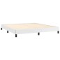 vidaXL Boxspringbett mit Matratze Weiß 180x200 cm Kunstleder vidaXL Boxspringbett mit Matratze Weiß 180x200 cm Kunstleder