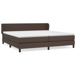 vidaXL Boxspringbett mit Matratze Braun 200x200 cm Kunstleder