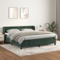 vidaXL Boxspringbett mit Matratze Dunkelgrün 180x200 cm Samt vidaXL Boxspringbett mit Matratze Dunkelgrün 180x200 cm Samt