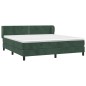 vidaXL Boxspringbett mit Matratze Dunkelgrün 180x200 cm Samt vidaXL Boxspringbett mit Matratze Dunkelgrün 180x200 cm Samt