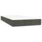vidaXL Boxspringbett mit Matratze Dunkelgrau 100x200 cm Samt vidaXL Boxspringbett mit Matratze Dunkelgrau 100x200 cm Samt