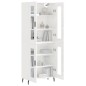 Highboard Hochglanz-Weiß 69,5x34x180 cm Holzwerkstoff Highboard Hochglanz-Weiß 69,5x34x180 cm Holzwerkstoff