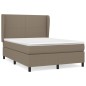 vidaXL Boxspringbett mit Matratze Taupe 140x190 cm Stoff vidaXL Boxspringbett mit Matratze Taupe 140x190 cm Stoff