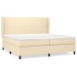 vidaXL Boxspringbett mit Matratze Creme 200x200 cm Stoff vidaXL Boxspringbett mit Matratze Creme 200x200 cm Stoff