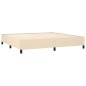 vidaXL Boxspringbett mit Matratze Creme 200x200 cm Stoff vidaXL Boxspringbett mit Matratze Creme 200x200 cm Stoff