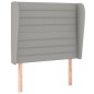 vidaXL Boxspringbett mit Matratze Hellgrau 100x200 cm Stoff vidaXL Boxspringbett mit Matratze Hellgrau 100x200 cm Stoff