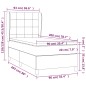 vidaXL Boxspringbett mit Matratze Creme 90x200 cm Stoff vidaXL Boxspringbett mit Matratze Creme 90x200 cm Stoff