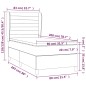 vidaXL Boxspringbett mit Matratze Schwarz 80x200 cm Stoff vidaXL Boxspringbett mit Matratze Schwarz 80x200 cm Stoff