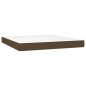 vidaXL Boxspringbett mit Matratze Dunkelbraun 180x200 cm Stoff vidaXL Boxspringbett mit Matratze Dunkelbraun 180x200 cm Stoff