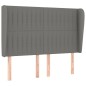 vidaXL Boxspringbett mit Matratze Dunkelgrau 140x190 cm Stoff vidaXL Boxspringbett mit Matratze Dunkelgrau 140x190 cm Stoff