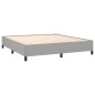 vidaXL Boxspringbett mit Matratze Hellgrau 180x200 cm Stoff vidaXL Boxspringbett mit Matratze Hellgrau 180x200 cm Stoff