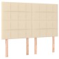vidaXL Boxspringbett mit Matratze Creme 140x200 cm Stoff vidaXL Boxspringbett mit Matratze Creme 140x200 cm Stoff