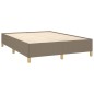 vidaXL Boxspringbett mit Matratze Taupe 140x190 cm Stoff vidaXL Boxspringbett mit Matratze Taupe 140x190 cm Stoff
