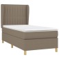 vidaXL Boxspringbett mit Matratze Taupe 80x200 cm Stoff vidaXL Boxspringbett mit Matratze Taupe 80x200 cm Stoff