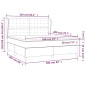 vidaXL Boxspringbett mit Matratze Dunkelgrau 160x200 cm Stoff vidaXL Boxspringbett mit Matratze Dunkelgrau 160x200 cm Stoff
