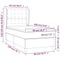vidaXL Boxspringbett mit Matratze Weiß 90x190 cm Kunstleder vidaXL Boxspringbett mit Matratze Weiß 90x190 cm Kunstleder