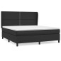 vidaXL Boxspringbett mit Matratze Schwarz 180x200 cm Kunstleder vidaXL Boxspringbett mit Matratze Schwarz 180x200 cm Kunstleder