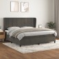 vidaXL Boxspringbett mit Matratze Dunkelgrau 200x200 cm Samt vidaXL Boxspringbett mit Matratze Dunkelgrau 200x200 cm Samt