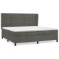 vidaXL Boxspringbett mit Matratze Dunkelgrau 200x200 cm Samt vidaXL Boxspringbett mit Matratze Dunkelgrau 200x200 cm Samt