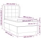 vidaXL Boxspringbett mit Matratze Schwarz 100x200 cm Samt vidaXL Boxspringbett mit Matratze Schwarz 100x200 cm Samt