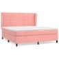 vidaXL Boxspringbett mit Matratze Rosa 180x200 cm Samt vidaXL Boxspringbett mit Matratze Rosa 180x200 cm Samt