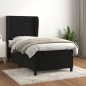 vidaXL Boxspringbett mit Matratze Schwarz 90x190 cm Samt vidaXL Boxspringbett mit Matratze Schwarz 90x190 cm Samt