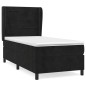 vidaXL Boxspringbett mit Matratze Schwarz 90x190 cm Samt vidaXL Boxspringbett mit Matratze Schwarz 90x190 cm Samt