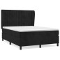 vidaXL Boxspringbett mit Matratze Schwarz 140x200 cm Samt vidaXL Boxspringbett mit Matratze Schwarz 140x200 cm Samt