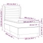 vidaXL Boxspringbett mit Matratze Dunkelgrün 100x200 cm Samt vidaXL Boxspringbett mit Matratze Dunkelgrün 100x200 cm Samt