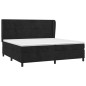 vidaXL Boxspringbett mit Matratze Schwarz 200x200 cm Samt vidaXL Boxspringbett mit Matratze Schwarz 200x200 cm Samt