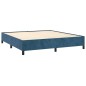 vidaXL Boxspringbett mit Matratze Dunkelblau 180x200 cm Samt vidaXL Boxspringbett mit Matratze Dunkelblau 180x200 cm Samt