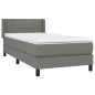 vidaXL Boxspringbett mit Matratze Dunkelgrau 80x200 cm Stoff vidaXL Boxspringbett mit Matratze Dunkelgrau 80x200 cm Stoff